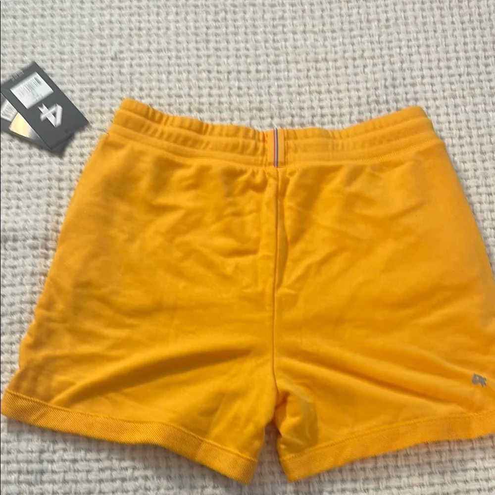 Vibrant Yellow Athletic Shorts with Elastic Waistband - Picture 4 of 6